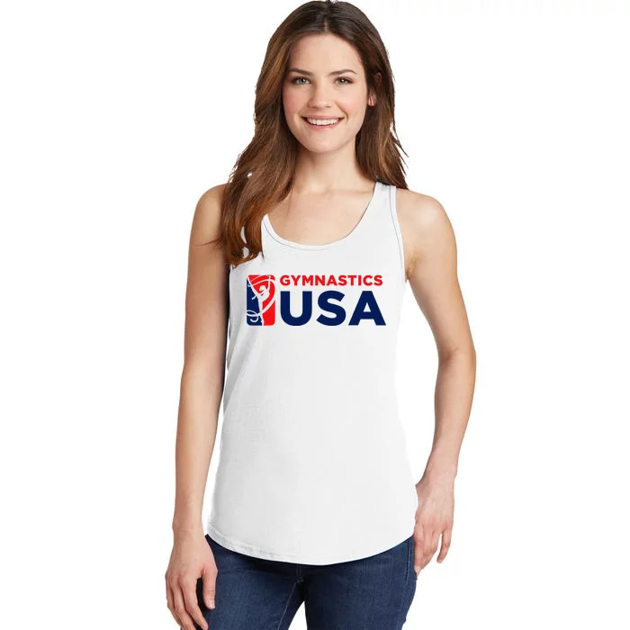 Gymnastics Usa Support The T.E.A.M. U.S.A Flag Ladies Essential Tank