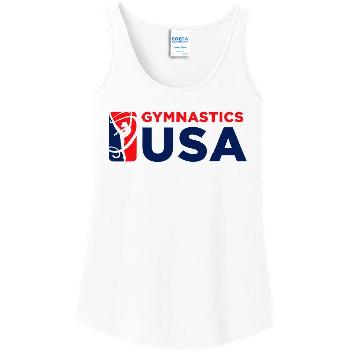 Gymnastics Usa Support The T.E.A.M. U.S.A Flag Ladies Essential Tank