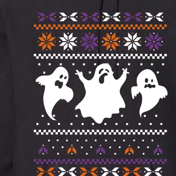 Ghost Ugly Sweater Halloween Christmas Sweater Premium Hoodie