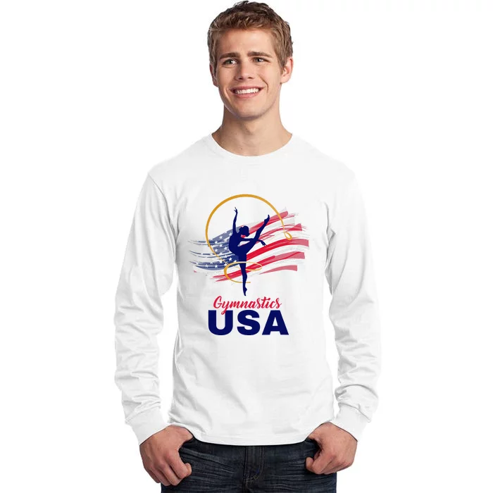 Gymnastics Usa Support Tall Long Sleeve T-Shirt