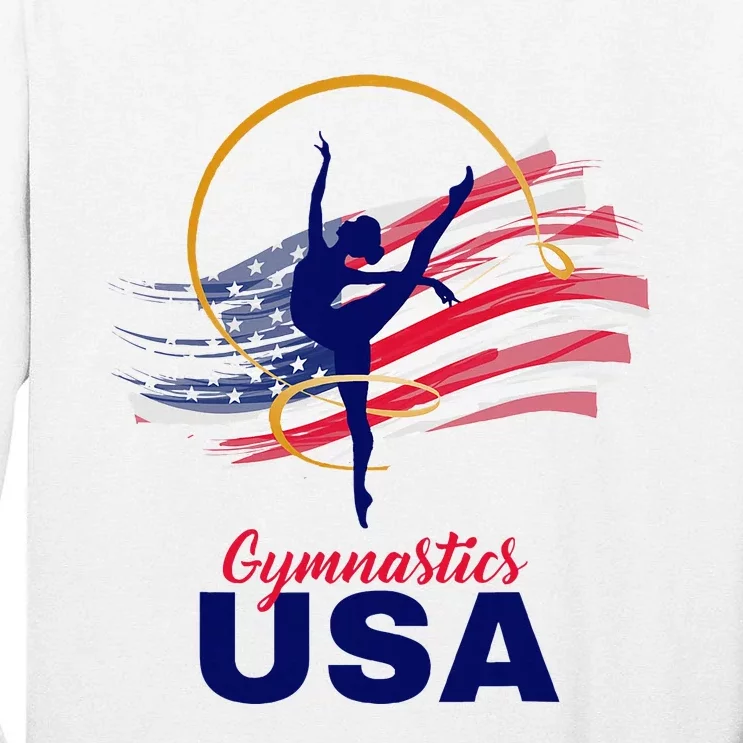 Gymnastics Usa Support Tall Long Sleeve T-Shirt