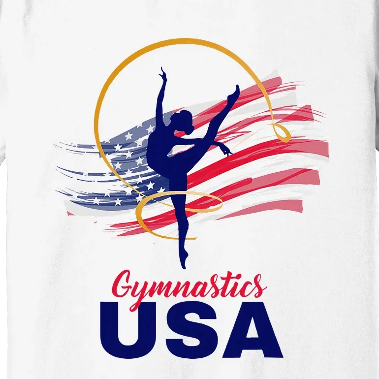 Gymnastics Usa Support Premium T-Shirt