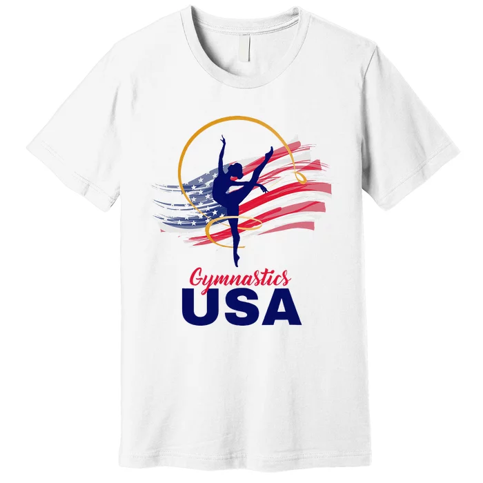 Gymnastics Usa Support Premium T-Shirt