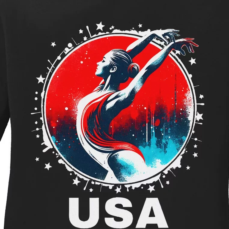 Gymnastics United States Gymnastics Team Apparel Gymnastics Ladies Long Sleeve Shirt