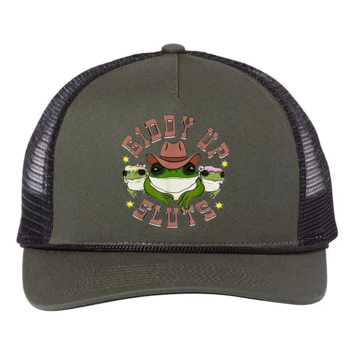 Giddy Up Sluts Retro Rope Trucker Hat Cap