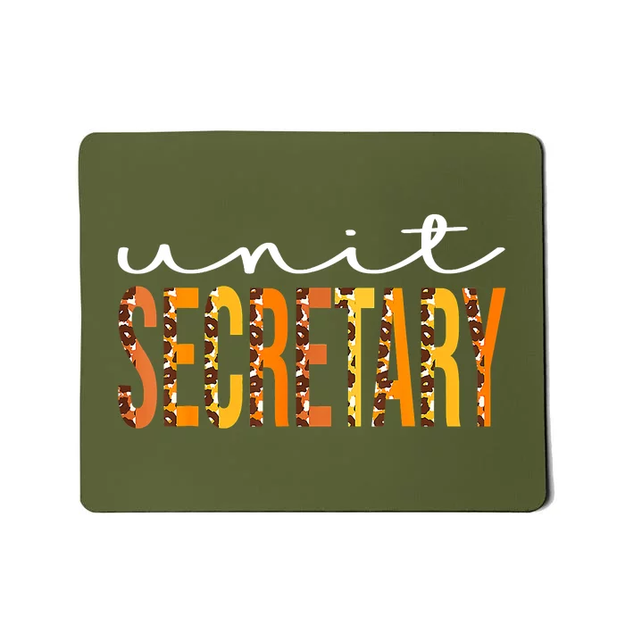 Gifts Unit Secretary Leopard Squad Cute Fall Season Mousepad