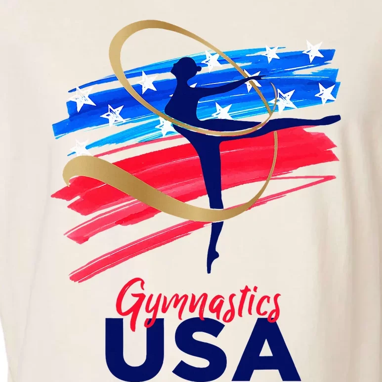 Gymnastics Usa Support The Team Garment-Dyed Women's Muscle Tee