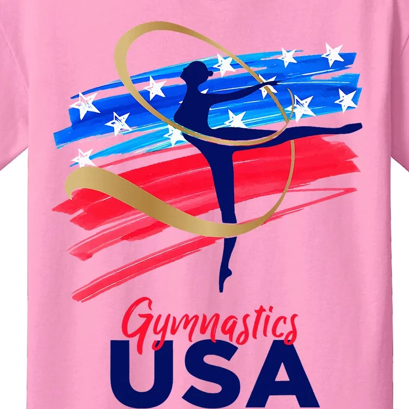 Gymnastics Usa Support The Team Kids T-Shirt