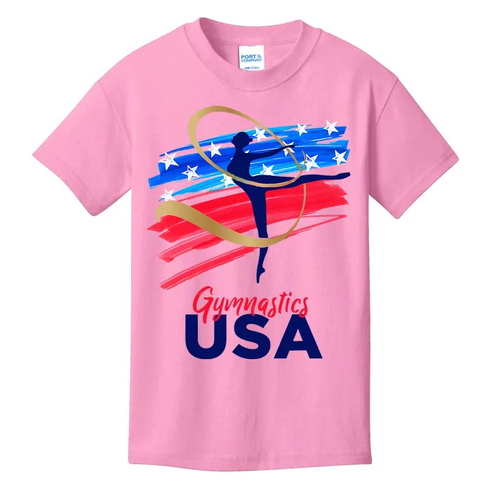 Gymnastics Usa Support The Team Kids T-Shirt