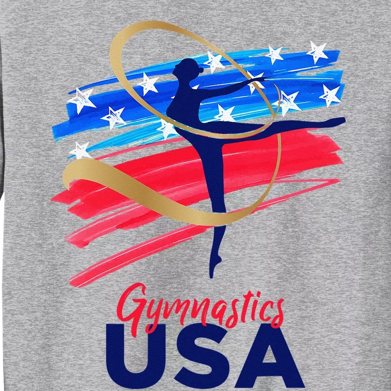 Gymnastics USA Support the Team USA Flag Tall Sweatshirt