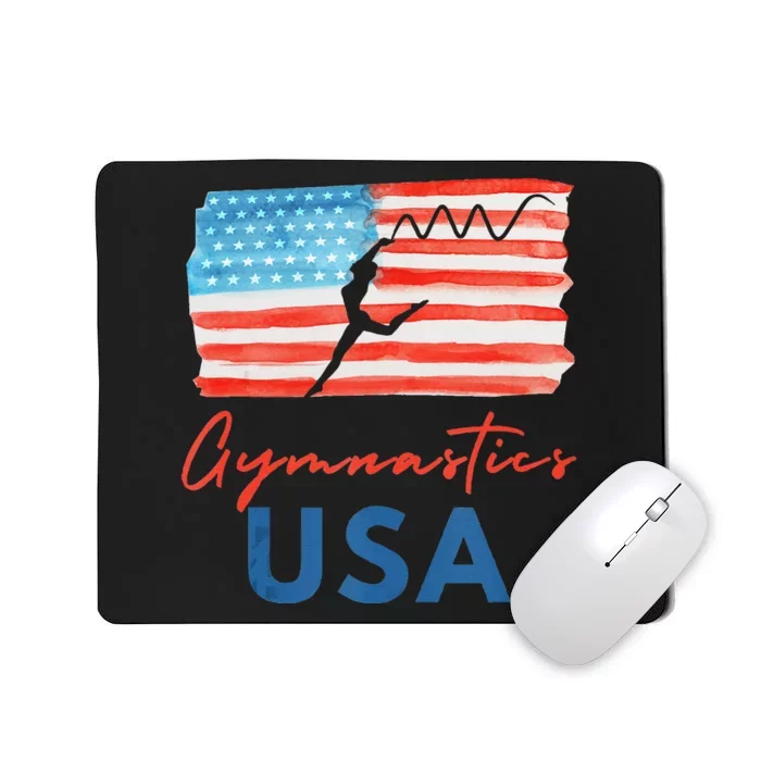 Gymnastics Usa Support The Team Costumes Usa Flag Gymnastics Mousepad