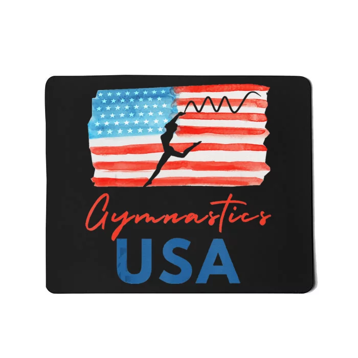 Gymnastics Usa Support The Team Costumes Usa Flag Gymnastics Mousepad