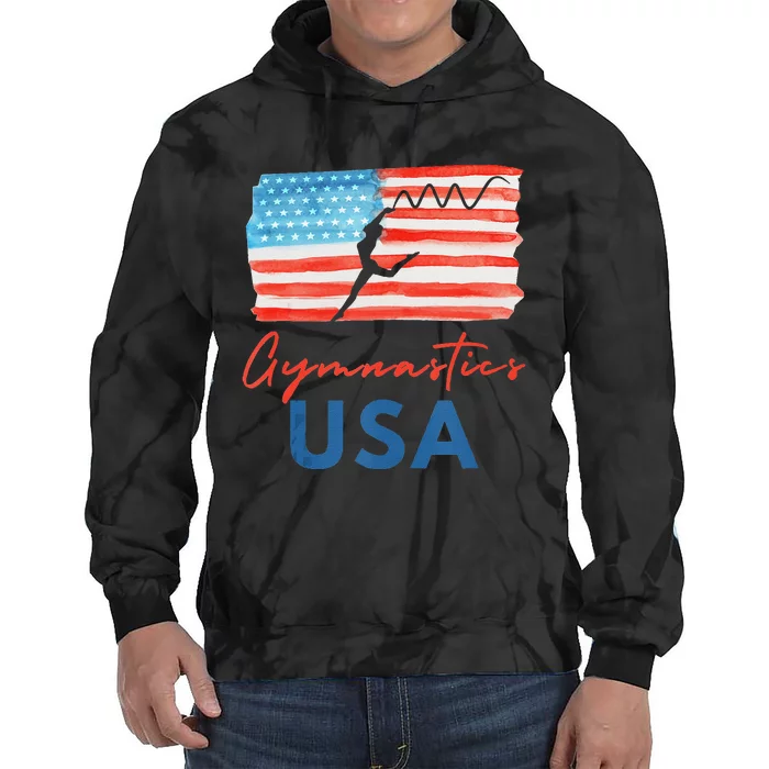 Gymnastics Usa Support The Team Costumes Usa Flag Gymnastics Tie Dye Hoodie