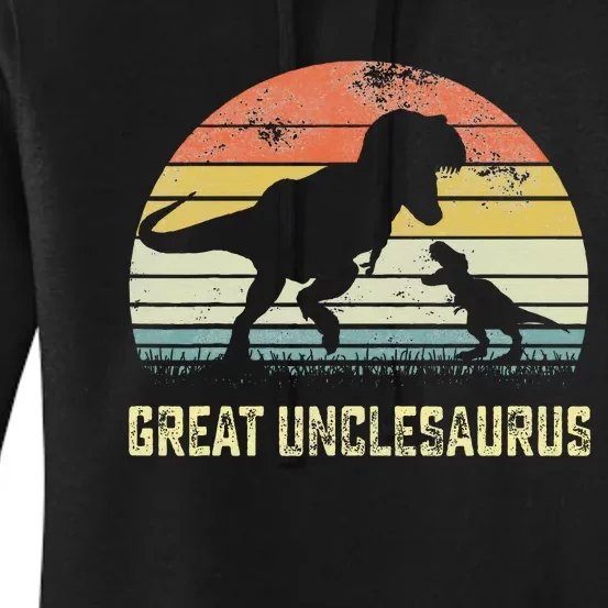 Great Unclesaurus T Rex Dinosaur Great Uncle Saurus Women's Pullover Hoodie