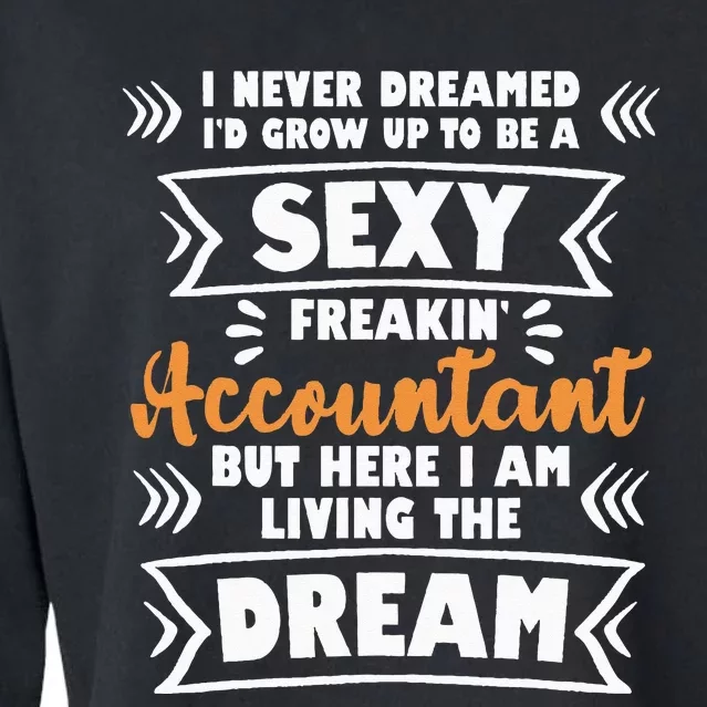 Grow Up To Be A Sexy Accountant Bookkeeping Audit Cropped Pullover Crew