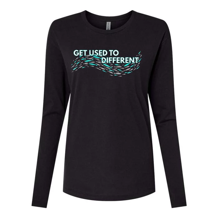 Get Used To Different X Chosen X Fish Against The Current Womens Cotton Relaxed Long Sleeve T-Shirt