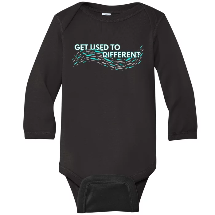 Get Used To Different X Chosen X Fish Against The Current Baby Long Sleeve Bodysuit