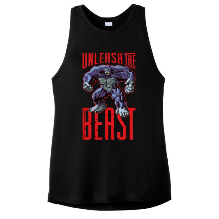 Gorilla Unleash The Beast Motivation Gym Mode Fitness Gift Ladies Tri-Blend Wicking Tank