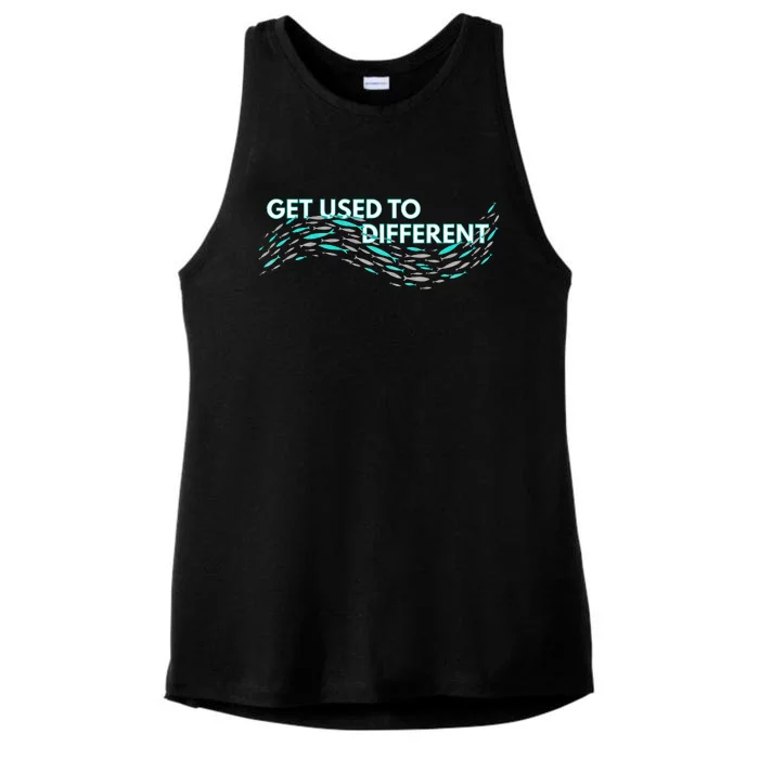 Get Used To Different X Chosen X Fish Against The Current Ladies Tri-Blend Wicking Tank