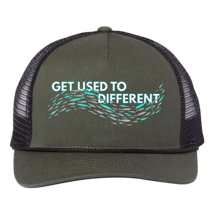 Get Used To Different X Chosen X Fish Against The Current Retro Rope Trucker Hat Cap