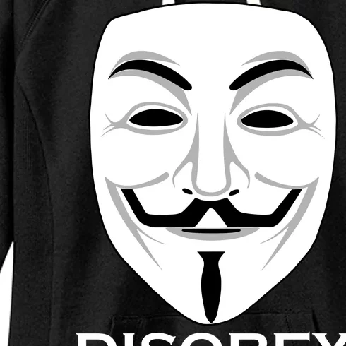 Guy Fawkes Mask Disobey Women's Fleece Hoodie