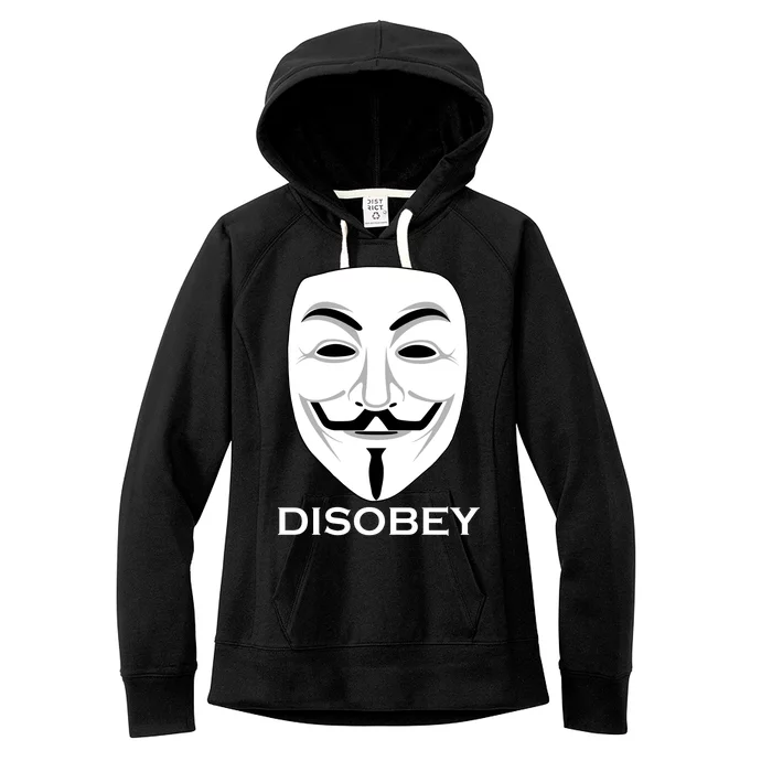 Guy Fawkes Mask Disobey Women's Fleece Hoodie