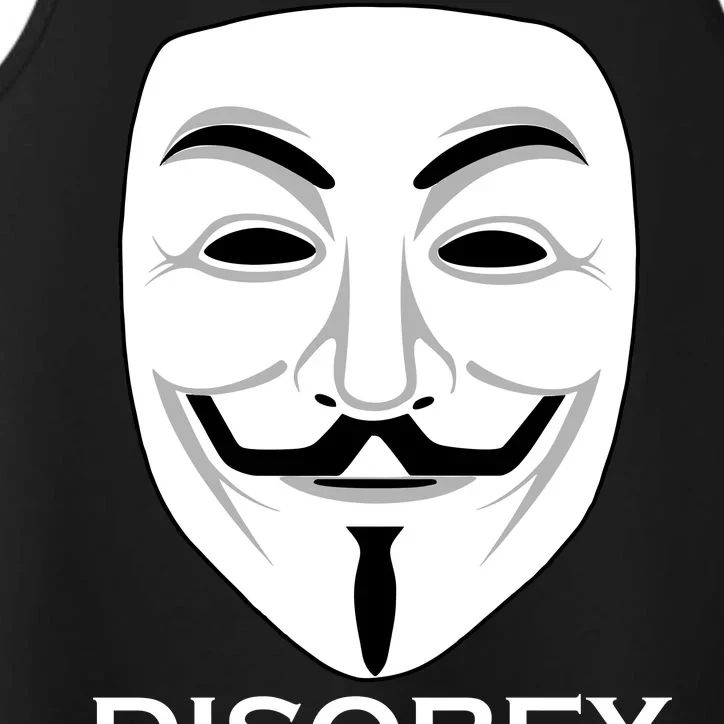 Guy Fawkes Mask Disobey Performance Tank