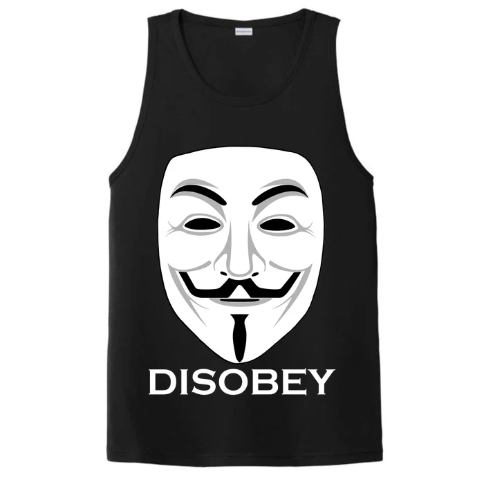 Guy Fawkes Mask Disobey Performance Tank