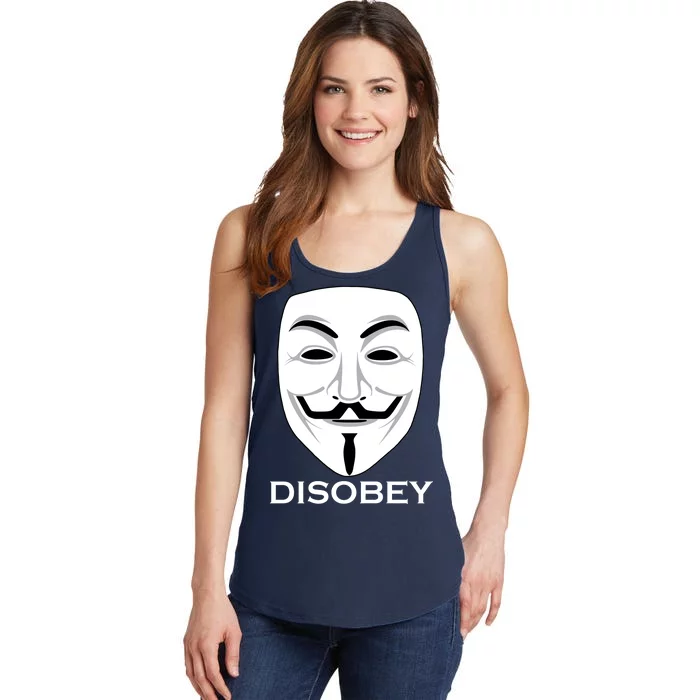 Guy Fawkes Mask Disobey Ladies Essential Tank