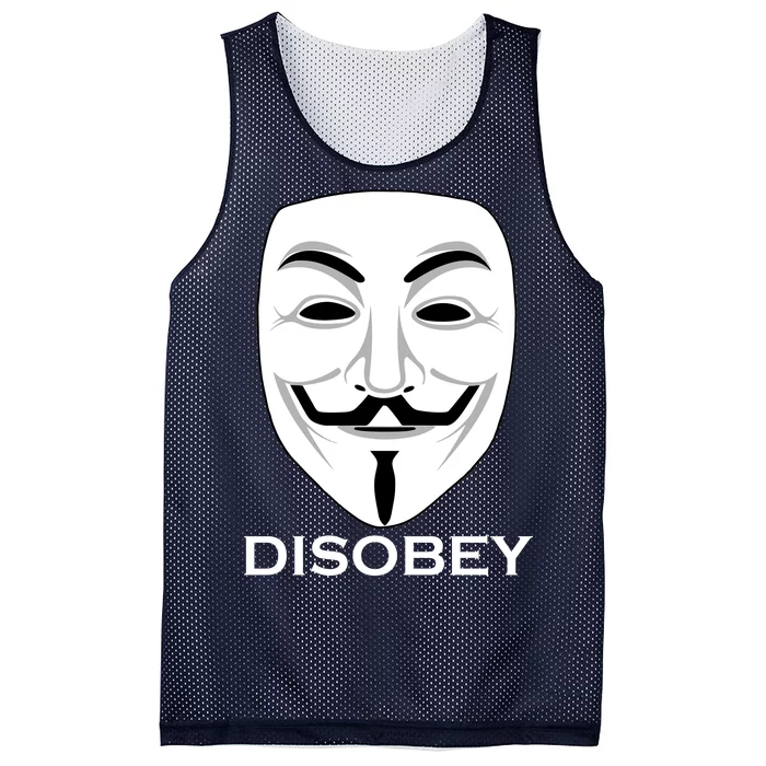 Guy Fawkes Mask Disobey Mesh Reversible Basketball Jersey Tank