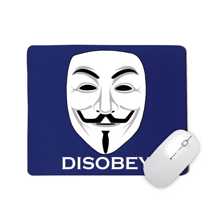 Guy Fawkes Mask Disobey Mousepad