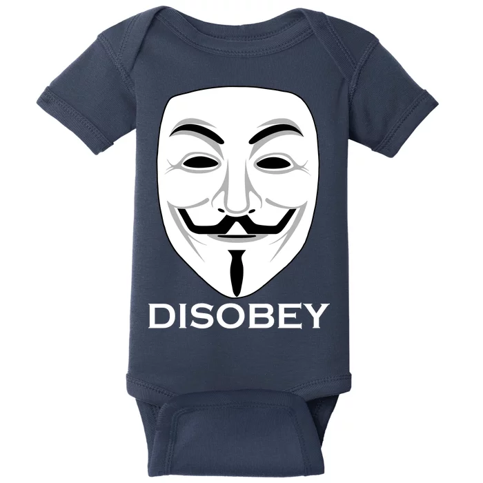 Guy Fawkes Mask Disobey Baby Bodysuit