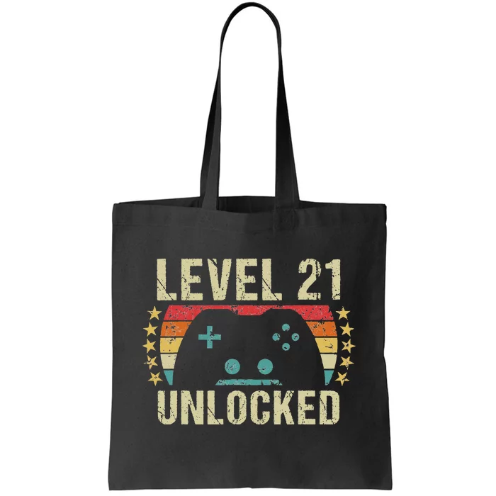 Gaming Vintage 21st Birthday Gift 21 Year Old Gamer Tote Bag