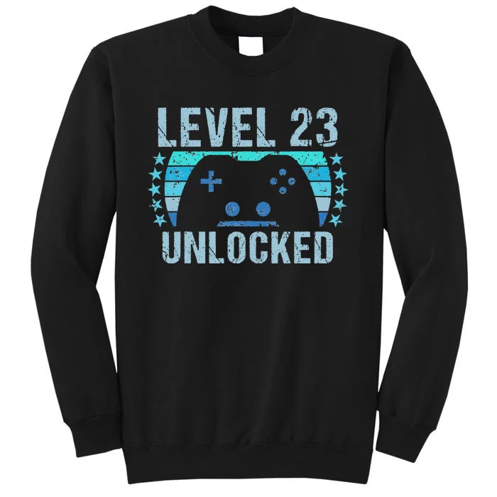 Gaming Vintage 23rd Birthday Gift 23 Year Old Gamer Tall Sweatshirt