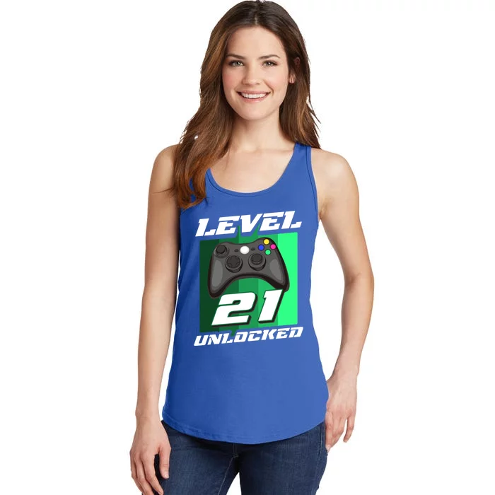 Gaming Vintage 21st Birthday Gift 21 Year Old Gamer Cool Gift Ladies Essential Tank