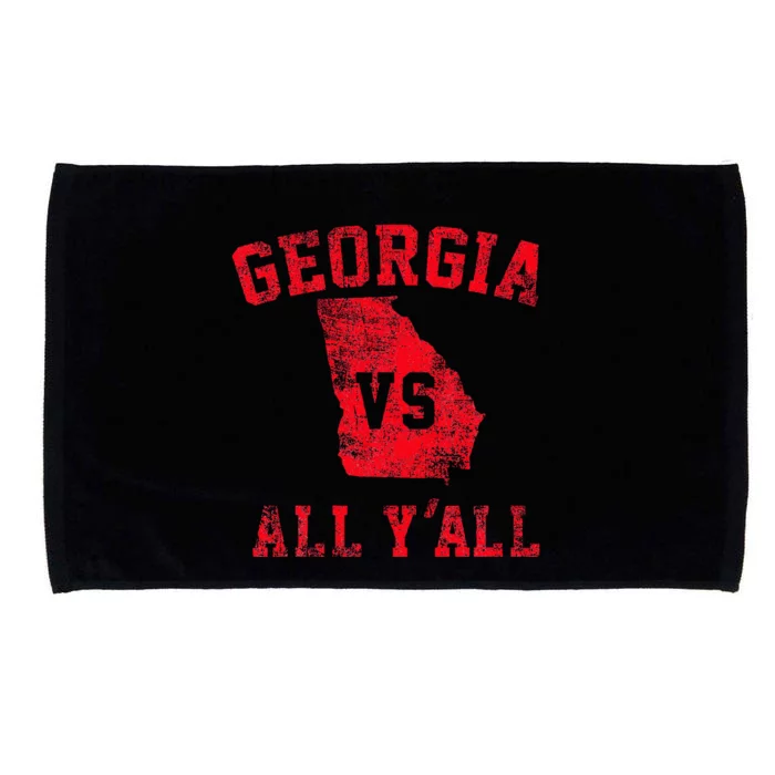 Georgia Vs All Yall For YAll Funny Georgia Microfiber Hand Towel