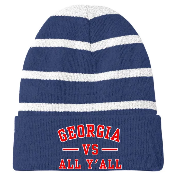 Georgia Vs All YAll Striped Beanie with Solid Band