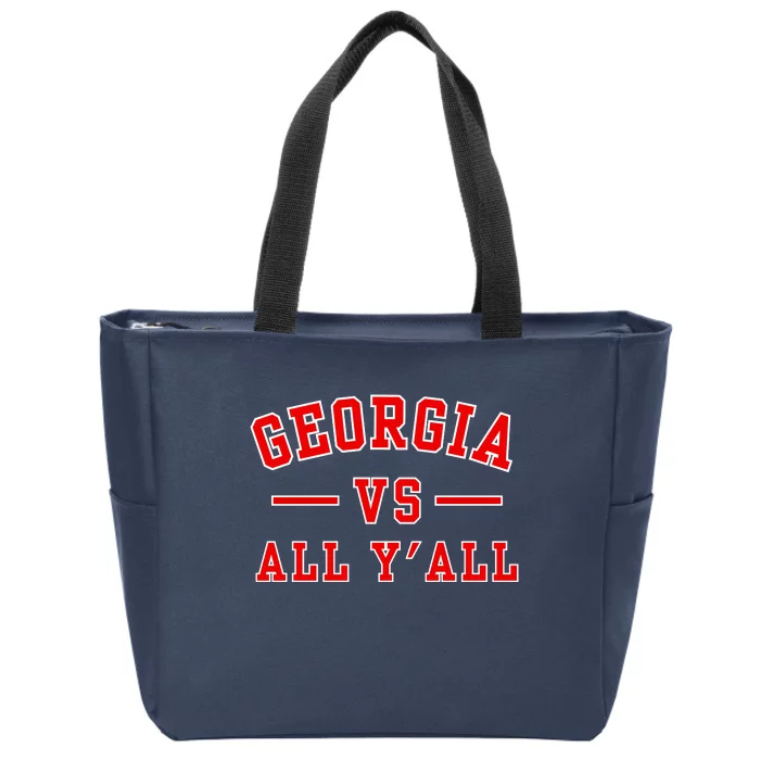 Georgia Vs All YAll Zip Tote Bag