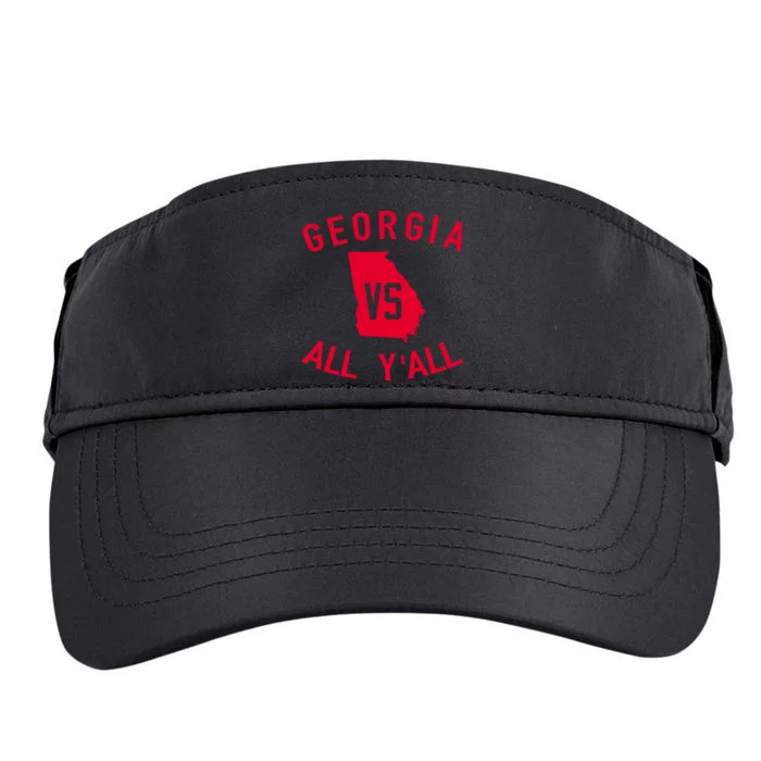 Georgia Vs All Y'all Funny Georgia Adult Drive Performance Visor