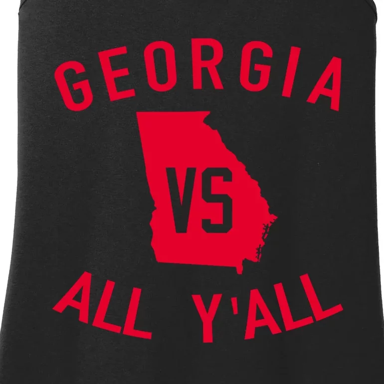 Georgia Vs All Y'all Funny Georgia Ladies Essential Tank