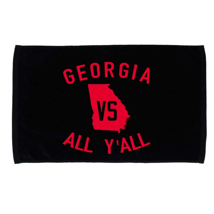 Georgia Vs All Y'all Funny Georgia Microfiber Hand Towel