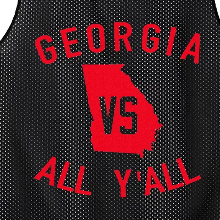 Georgia Vs All YAll Funny Georgia Mesh Reversible Basketball Jersey Tank