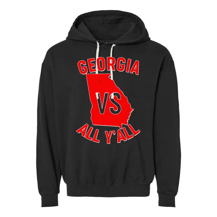 Georgia VS All Yall Football Fan Garment-Dyed Fleece Hoodie