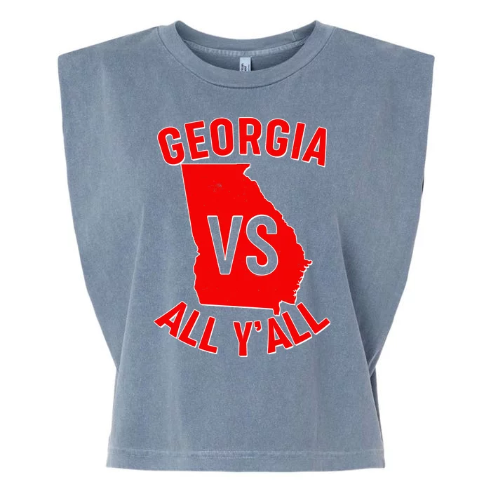 Georgia VS All Yall Football Fan Garment-Dyed Women's Muscle Tee