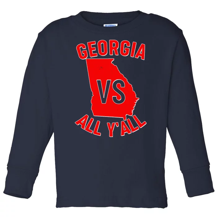 Georgia VS All Yall Football Fan Toddler Long Sleeve Shirt