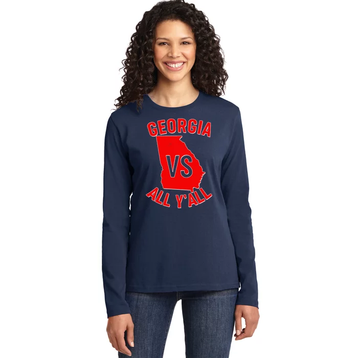 Georgia VS All Yall Football Fan Ladies Long Sleeve Shirt