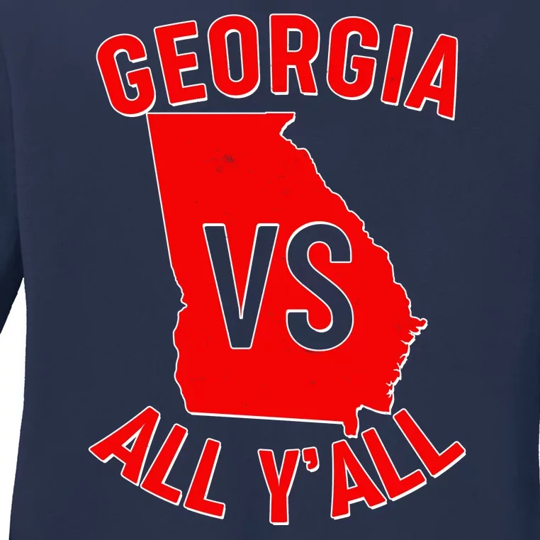 Georgia VS All Yall Football Fan Ladies Long Sleeve Shirt