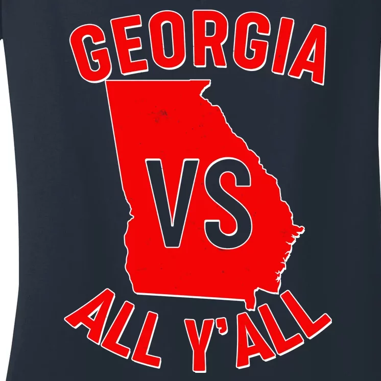 Georgia VS All Yall Football Fan Women's V-Neck T-Shirt