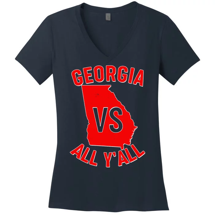 Georgia VS All Yall Football Fan Women's V-Neck T-Shirt