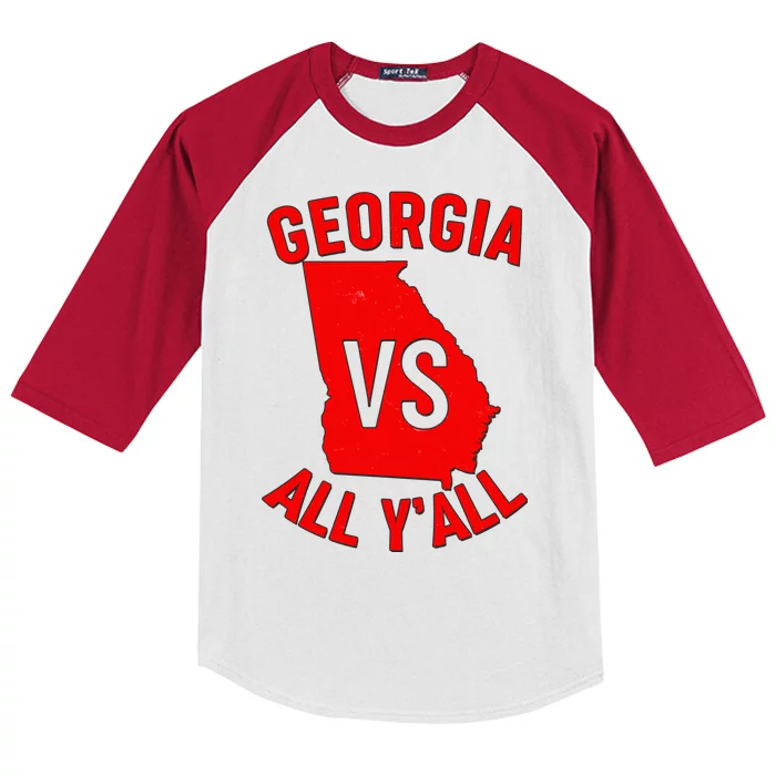 Georgia VS All Yall Football Fan Kids Colorblock Raglan Jersey